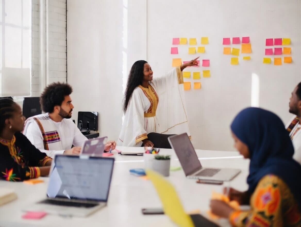 Recruiters collaborating